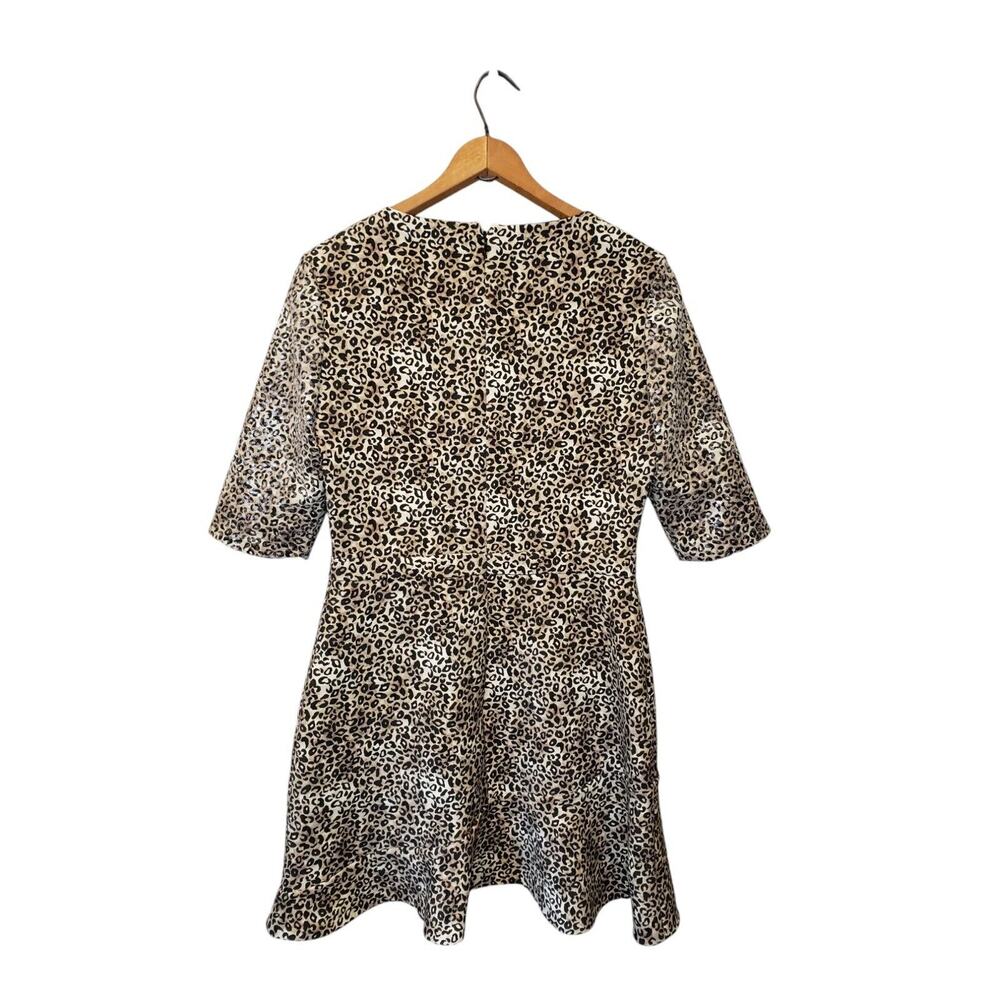 Saloni Celia C Leopard Print With Sequin Short Sl… - image 5